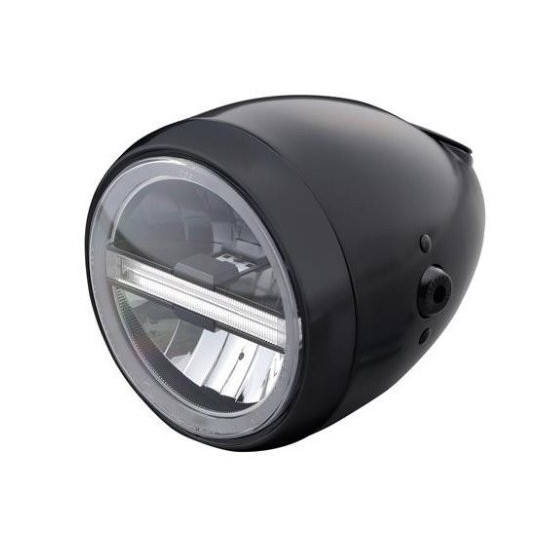 Phare LED Néo Rétro noir DAYTONA avec emplacement pour compteur VELONA60
