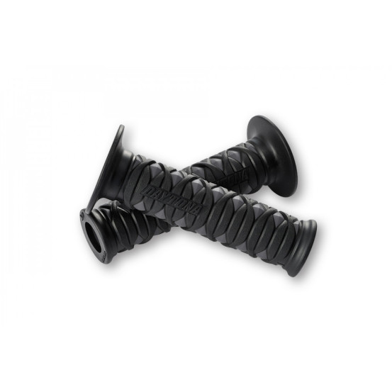 Paire de poignées caoutchouc moto DAYTONA KATANA grises