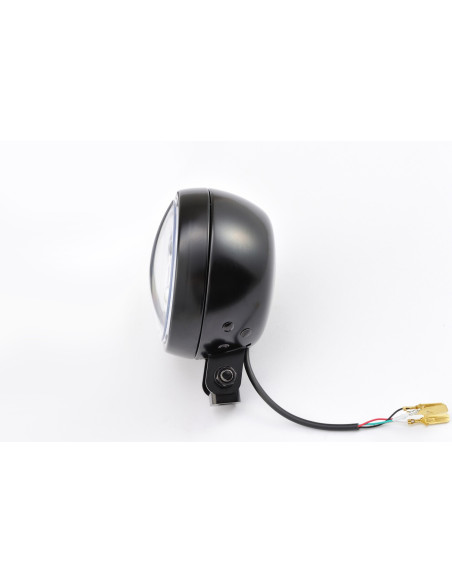 Phare LED rond noir DAYTONA CAPSULE120 - Fixations inférieures