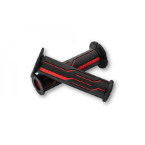Paire de poignées caoutchouc moto DAYTONA LINE rouges