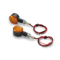 Paire de clignotants DAYTONA D-LIGHT SOL noirs - verre orange