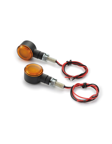 Paire de clignotants DAYTONA D-LIGHT SOL noirs - verre orange