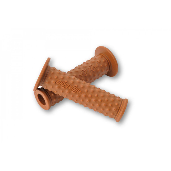 Paire de poignées caoutchouc moto DAYTONA KANI caramel
