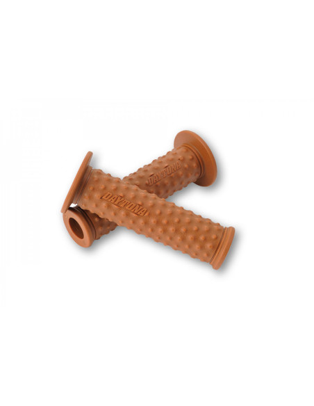 Paire de poignées caoutchouc moto DAYTONA KANI caramel
