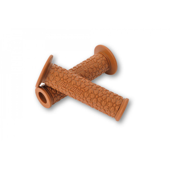 Paire de poignées caoutchouc moto DAYTONA SAKURA caramel