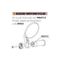 Embouts de guidon pour montage rétroviseur DAYTONA - SUZUKI 2