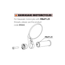 Embouts de guidon pour montage rétroviseur DAYTONA - KAWASAKI 2
