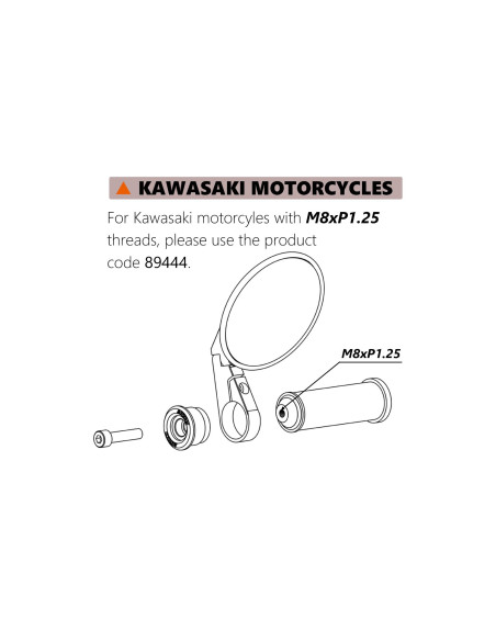 Embouts de guidon pour montage rétroviseur DAYTONA - KAWASAKI
