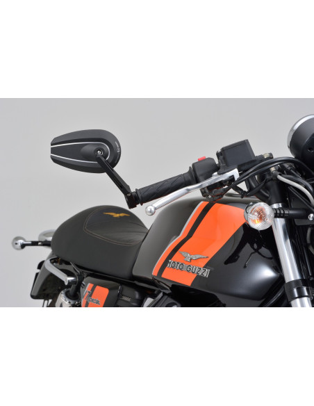Rétroviseur homologué sur embout de guidon DAYTONA D-MIRROR6 - Tige longue