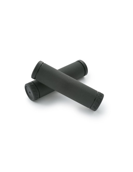 Paire de poignées caoutchouc moto DAYTONA BASE noires - 25,4mm - 1 inch