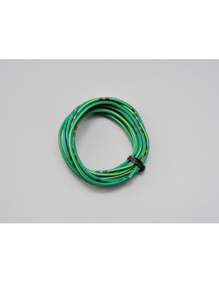 Fil électrique vert et jaune 2m DAYTONA - AWG18 AVS0.75
