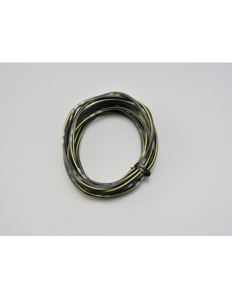 Fil électrique noir et jaune 2m DAYTONA - AWG18 AVS0.75