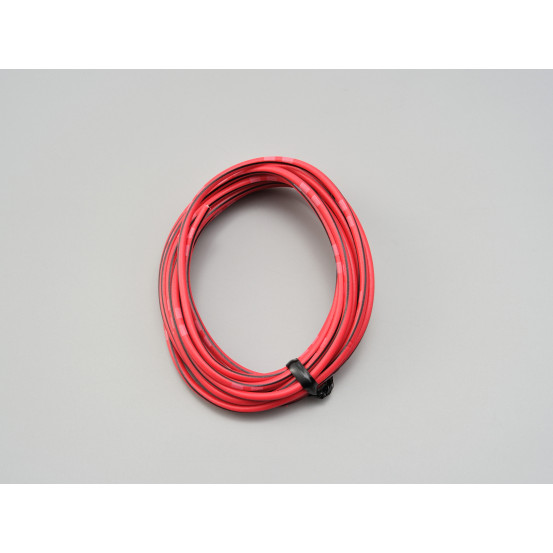 Fil électrique rouge et noir 2m DAYTONA - AWG18 AVS0.75