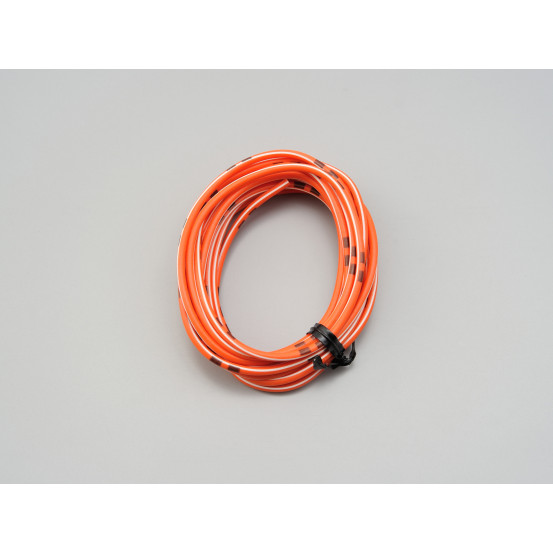 Fil électrique orange et blanc 2m DAYTONA - AWG18 AVS0.75