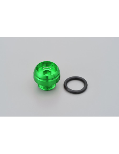 Bouchon de carter remplissage huile pré-percé M20xP2.5 DAYTONA BULLET - Aluminium CNC vert