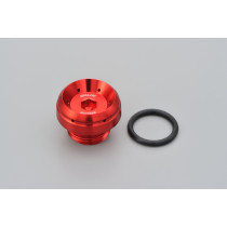 Bouchon de carter remplissage huile pré-percé m24xP3.0 DAYTONA BULLET - Aluminium CNC rouge