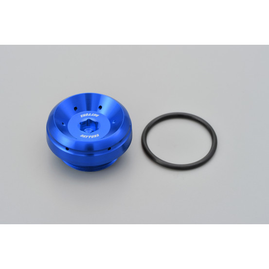 Bouchon de carter remplissage huile pré-percé M30xP1.5 DAYTONA BULLET - Aluminium CNC bleu
