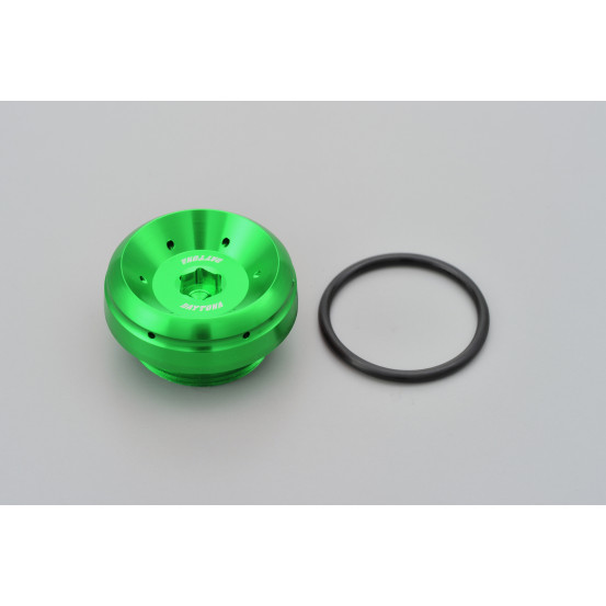 Bouchon de carter remplissage huile pré-percé M30xP1.5 DAYTONA BULLET - Aluminium CNC vert