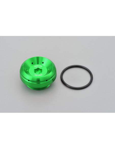 Bouchon de carter remplissage huile pré-percé M30xP1.5 DAYTONA BULLET - Aluminium CNC vert