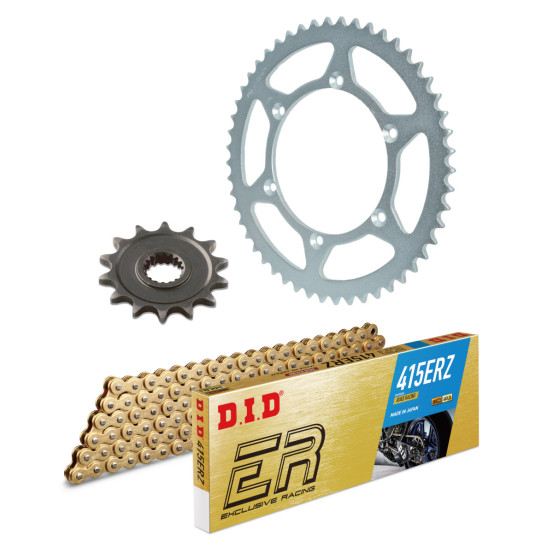 Kit chaine type origine 415 Alu DID - KTM 50 SX 2014-22 - HUSQVARNA 50 TC 2017-22