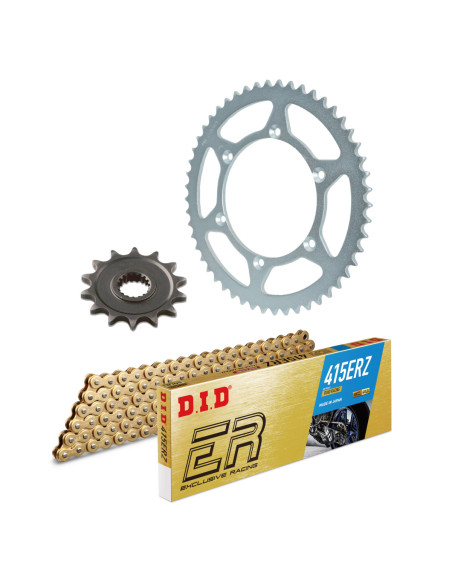 Kit chaine type origine 415 Alu DID - KTM 50 SX 2014-22 - HUSQVARNA 50 TC 2017-22