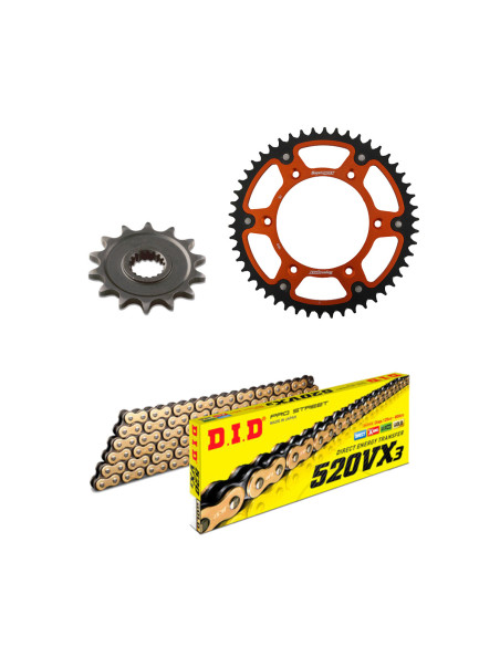 Kit chaine 520 Stealth DID-SUPERSPROX - KTM 250 SX - SX-F 2005-16