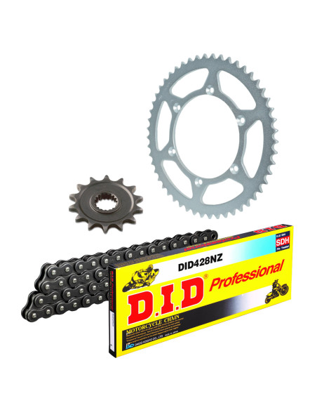 Kit chaine 428 Acier DID - HONDA CRF 125 F 2017-21