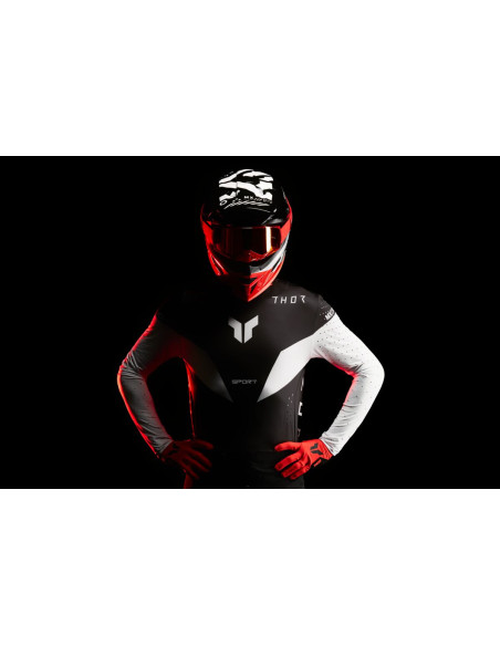 Maillot cross Thor 2025 Sportmode Strike - Noir