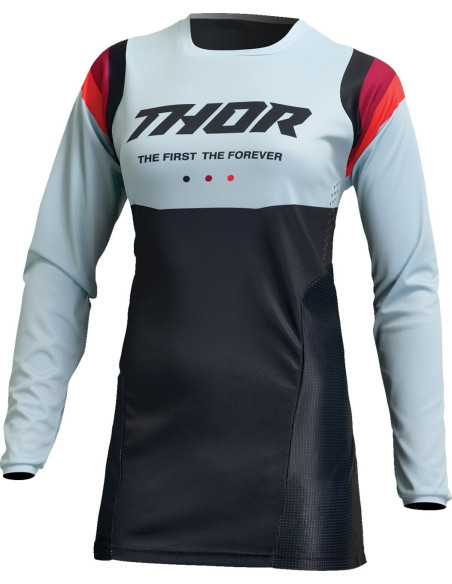 Maillot cross femme Thor Pulse Rev - Noir Vert menthe