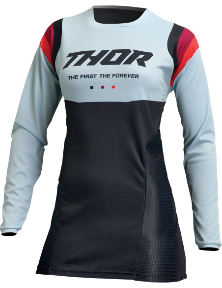 Maillot cross femme Thor Pulse Rev - Noir Vert menthe