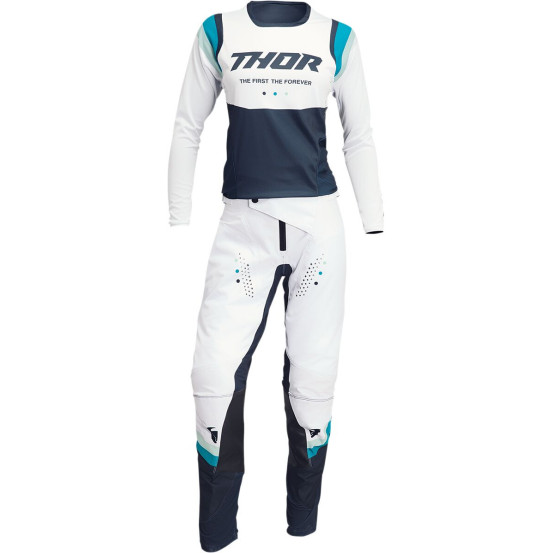Pantalon cross Femme Thor Pulse Rev - Bleu Blanc