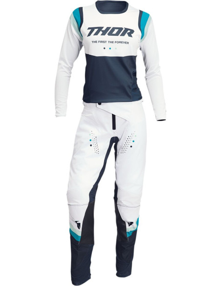 Pantalon cross Femme Thor Pulse Rev - Bleu Blanc