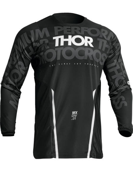 Maillot cross Thor Pulse Mono - Noir Blanc