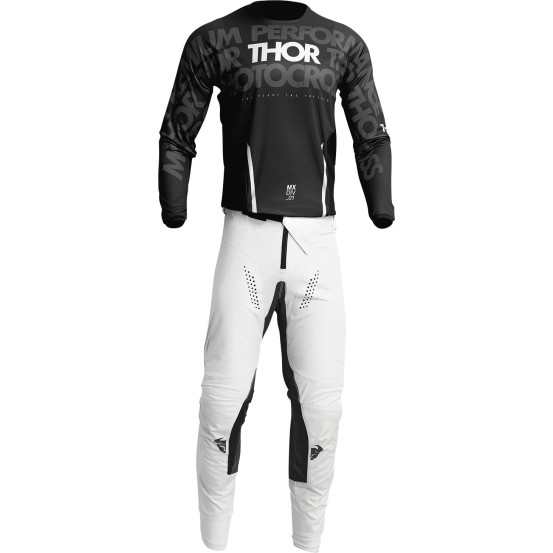 Maillot cross Thor Pulse Mono - Noir Blanc