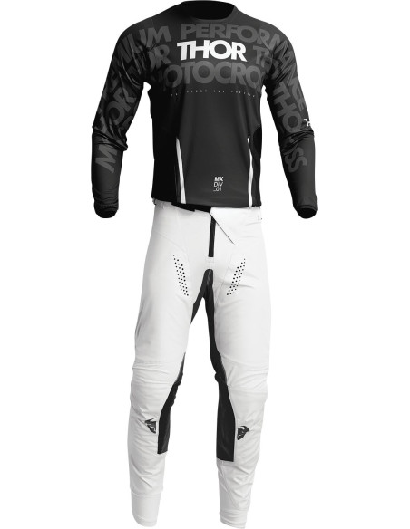 Maillot cross Thor Pulse Mono - Noir Blanc