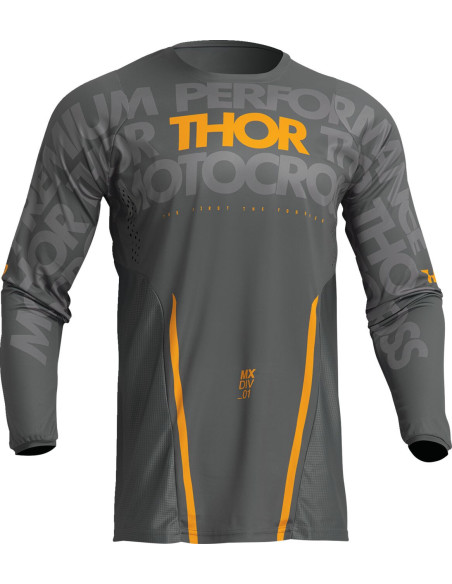 Maillot cross Thor Pulse Mono - Gris Jaune