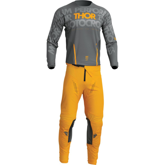Maillot cross Thor Pulse Mono - Gris Jaune