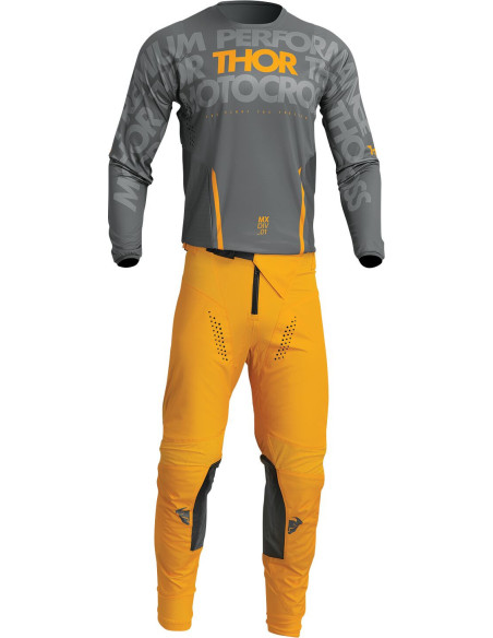 Maillot cross Thor Pulse Mono - Gris Jaune
