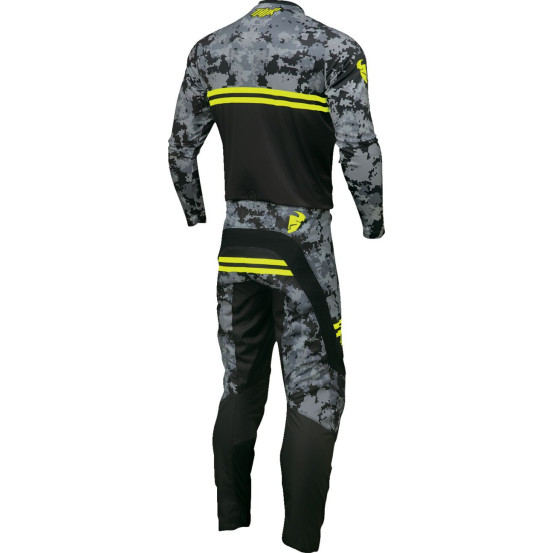 Maillot cross Thor 2024 Sector - Camo Digi Noir Jaune