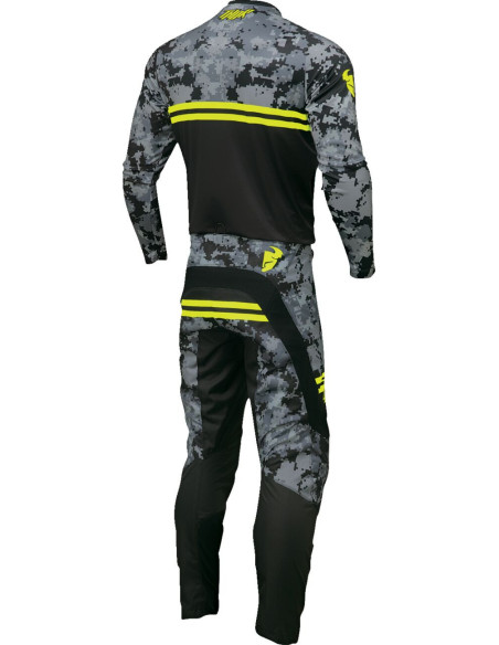 Maillot cross Thor 2024 Sector - Camo Digi Noir Jaune