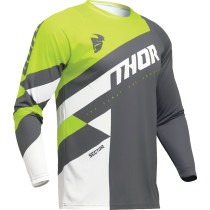 Maillot cross Thor 2024 Sector - Charcoal Gris Jaune Acid