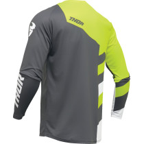 Maillot cross Thor 2024 Sector - Charcoal Gris Jaune Acid 2
