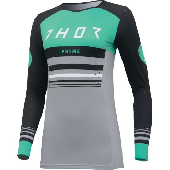 Maillot cross femme Thor 2024 Prime - Blaze Noir Vert