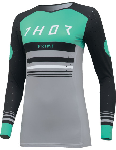 Maillot cross femme Thor 2024 Prime - Blaze Noir Vert