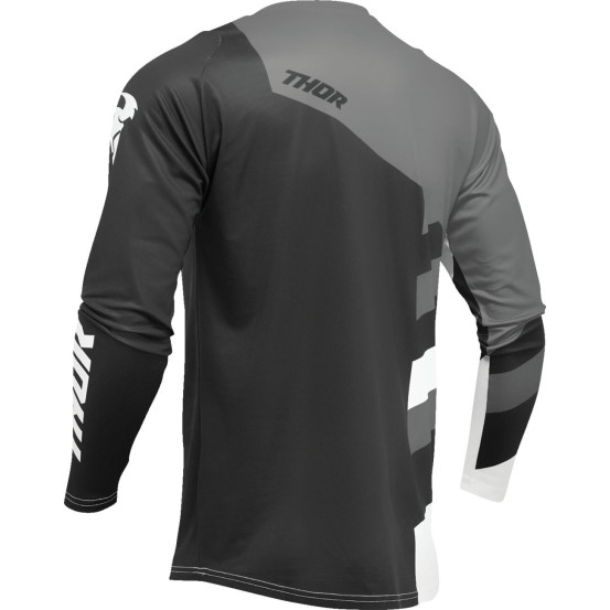 Maillot cross enfant Thor 2024 Sector - Checker Noir Gris