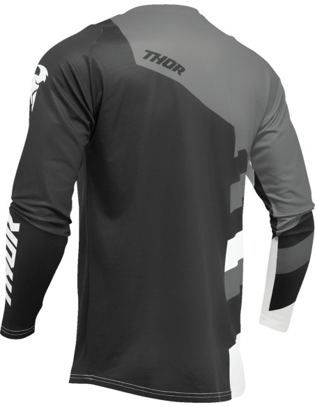 Maillot cross enfant Thor 2024 Sector - Checker Noir Gris
