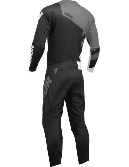 Maillot cross enfant Thor 2024 Sector - Checker Noir Gris