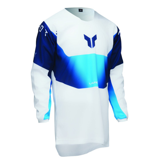 Maillot cross enfant Thor 2025 Launchmode Storm - Blanc