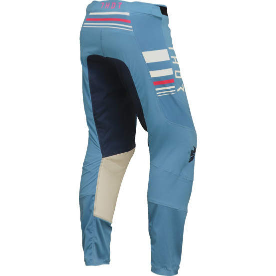 Pantalon cross femme Thor 2024 Prime - Blaze Bleu Steel Blanc Vintage