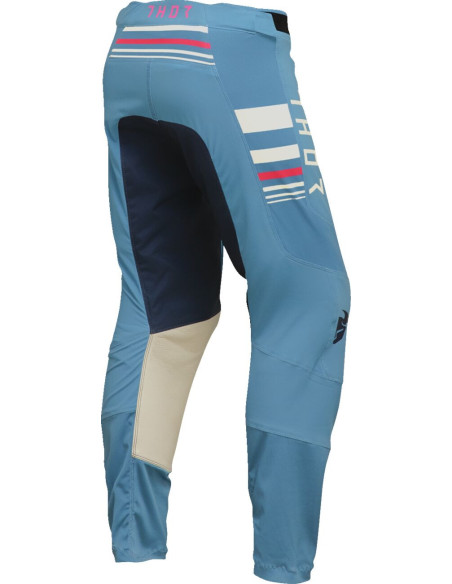 Pantalon cross femme Thor 2024 Prime - Blaze Bleu Steel Blanc Vintage